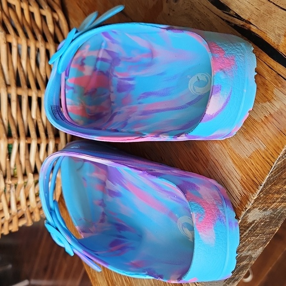 Multi Color Swirl Slides Sandals Size 10 - Picture 3 of 10
